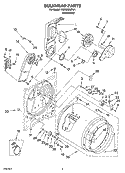 BULKHEAD PARTS, OPTIONAL PARTS (NOT INCLUDED) Diagram and Parts List for YLEN2000PW1  Whirlpool Dryer