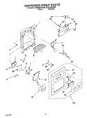 DISPENSER FRONT Diagram and Parts List for CS22AEXHN02  Crosley Refrigerator