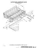 UPPER RACK AND TRACK Diagram and Parts List for 4KUDP220T2  KitchenAid Dishwasher