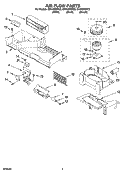 AIR FLOW PARTS Diagram and Parts List for GH4155XPB3  Whirlpool Microwave