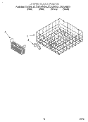 LOWER RACK Diagram and Parts List for KUDG25SHBL1  KitchenAid Dishwasher