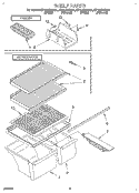 SHELF, LIT/OPTIONAL Diagram and Parts List for ET16JKYBW01  Whirlpool Refrigerator