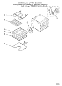 INTERNAL OVEN Diagram and Parts List for GBS307PDB1  Whirlpool Wall Oven
