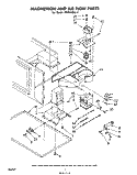 MAGNETRON AND AIR FLOW Diagram and Parts List for MW8750XL2  Whirlpool Microwave