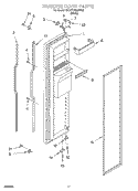 FREEZER DOOR Diagram and Parts List for 3XART732GW00  Whirlpool Refrigerator