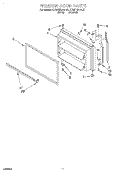 FREEZER DOOR, LIT/OPTIONAL Diagram and Parts List for KTRS19KFWH01  KitchenAid Refrigerator