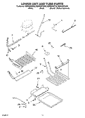LOWER UNIT AND TUBE PARTS Diagram and Parts List for KBRS36FKX02  KitchenAid Refrigerator