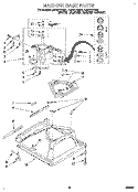 MACHINE BASE Diagram and Parts List for CAP2772BN1  Whirlpool Washer