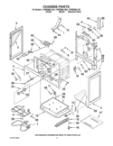 CHASSIS PARTS Diagram and Parts List for YWFE366LVQ0  Whirlpool Range