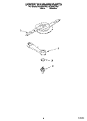 LOWER WASHARM PARTS Diagram and Parts List for DU1048XTPS4  Whirlpool Dishwasher