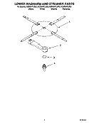 LOWER WASHARM AND STRAINER PARTS Diagram and Parts List for KUDS01FLSS6  KitchenAid Dishwasher