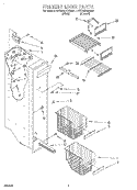 FREEZER LINER Diagram and Parts List for 4YED25DQDN02  Whirlpool Refrigerator