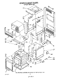 OVEN CABINET Diagram and Parts List for KEMI371TBL3  KitchenAid Microwave Oven Combo