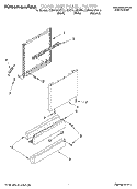 DOOR AND PANEL Diagram and Parts List for KUDV24SEAL5  KitchenAid Dishwasher