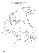 DISPENSER FRONT Diagram and Parts List for 3XKGN7050F02  Whirlpool Refrigerator