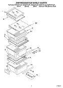 REFRIGERATOR SHELF Diagram and Parts List for GS2SHGXLT01  Whirlpool Refrigerator
