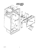 LINER Diagram and Parts List for 3XARG475WP00  Whirlpool Refrigerator