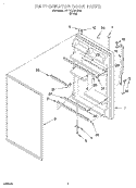 REFRIGERATOR DOOR Diagram and Parts List for RT18ECRHW00  Roper Refrigerator