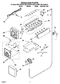 ICEMAKER PARTS Diagram and Parts List for ED2LHAXMB10  Whirlpool Refrigerator