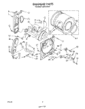 BULKHEAD Diagram and Parts List for LG3001XSW0  Whirlpool Dryer