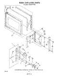 DOOR AND LATCH Diagram and Parts List for SM988PEPW0  Whirlpool Range