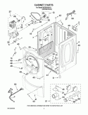 CABINET PARTS Diagram and Parts List for WGD9300VU1  Whirlpool Dryer