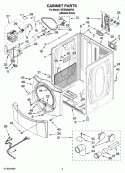CABINET PARTS Diagram and Parts List for WED9300VU0  Whirlpool Dryer