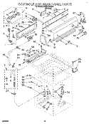 CONTROLS AND REAR PANEL Diagram and Parts List for RAM4132BW0  Whirlpool Washer
