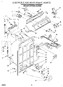 CONTROLS AND REAR PANEL Diagram and Parts List for 8LSP6244BG2  Whirlpool Washer