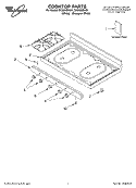 COOKTOP PARTS Diagram and Parts List for SF3020SKQ1  Whirlpool Range