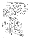 CONTROLS AND REAR PANEL Diagram and Parts List for LBR6233AW0  Whirlpool Washer