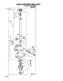 BRAKE AND DRIVE TUBE Diagram and Parts List for 4XLA64W72BN0  Whirlpool Washer