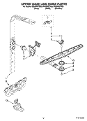 UPPER WASH AND RINSE PARTS Diagram and Parts List for GU3200XTSQ2  Whirlpool Dishwasher