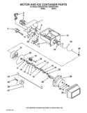 MOTOR AND ICE CONTAINER PARTS Diagram and Parts List for ED5KVEXVB01  Whirlpool Refrigerator