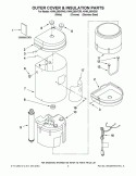 OUTER COVER & INSULATION PARTS Diagram and Parts List for KHWL260VWH0  KitchenAid Miscellaneous
