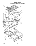 SHELF Diagram and Parts List for RT18AKXBW00  Roper Refrigerator