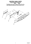 CONTROL PANEL PARTS Diagram and Parts List for CDU650AWB37  Crosley Dishwasher
