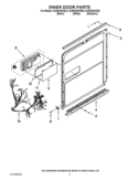 INNER DOOR PARTS Diagram and Parts List for KUDE20IXBL8  KitchenAid Dishwasher