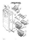 FREEZER LINER Diagram and Parts List for 8ED27DQXAN03  Whirlpool Refrigerator