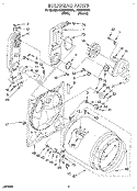 BULKHEAD Diagram and Parts List for LGR6848AN1  Whirlpool Dryer
