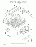 UPPER RACK AND TRACK PARTS Diagram and Parts List for KUDS50FVPA5  KitchenAid Dishwasher