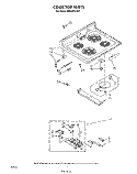 COOK TOP Diagram and Parts List for RM996PXVN1  Whirlpool Microwave Oven Combo
