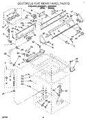 CONTROLS AND REAR PANEL Diagram and Parts List for LMR5243AN1  Whirlpool Washer