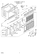 CABINET Diagram and Parts List for R141A1  Whirlpool Air Conditioner