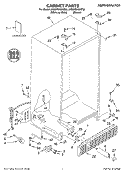 CABINET, LITERATURE Diagram and Parts List for 5VGS7SHGKT00  Whirlpool Refrigerator