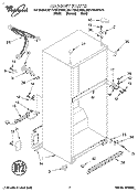 CABINET Diagram and Parts List for 8ET17NKXBW00  Whirlpool Refrigerator