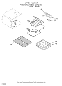 OVEN Diagram and Parts List for KERC601HBT1  KitchenAid Range