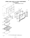 UPPER OVEN DOOR AND UNIT Diagram and Parts List for RE960PXKW0  Whirlpool Range