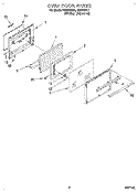 OVEN DOOR Diagram and Parts List for FES340VW1  Roper Range