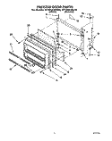 FREEZER DOOR Diagram and Parts List for RT18AKXBW00  Roper Refrigerator